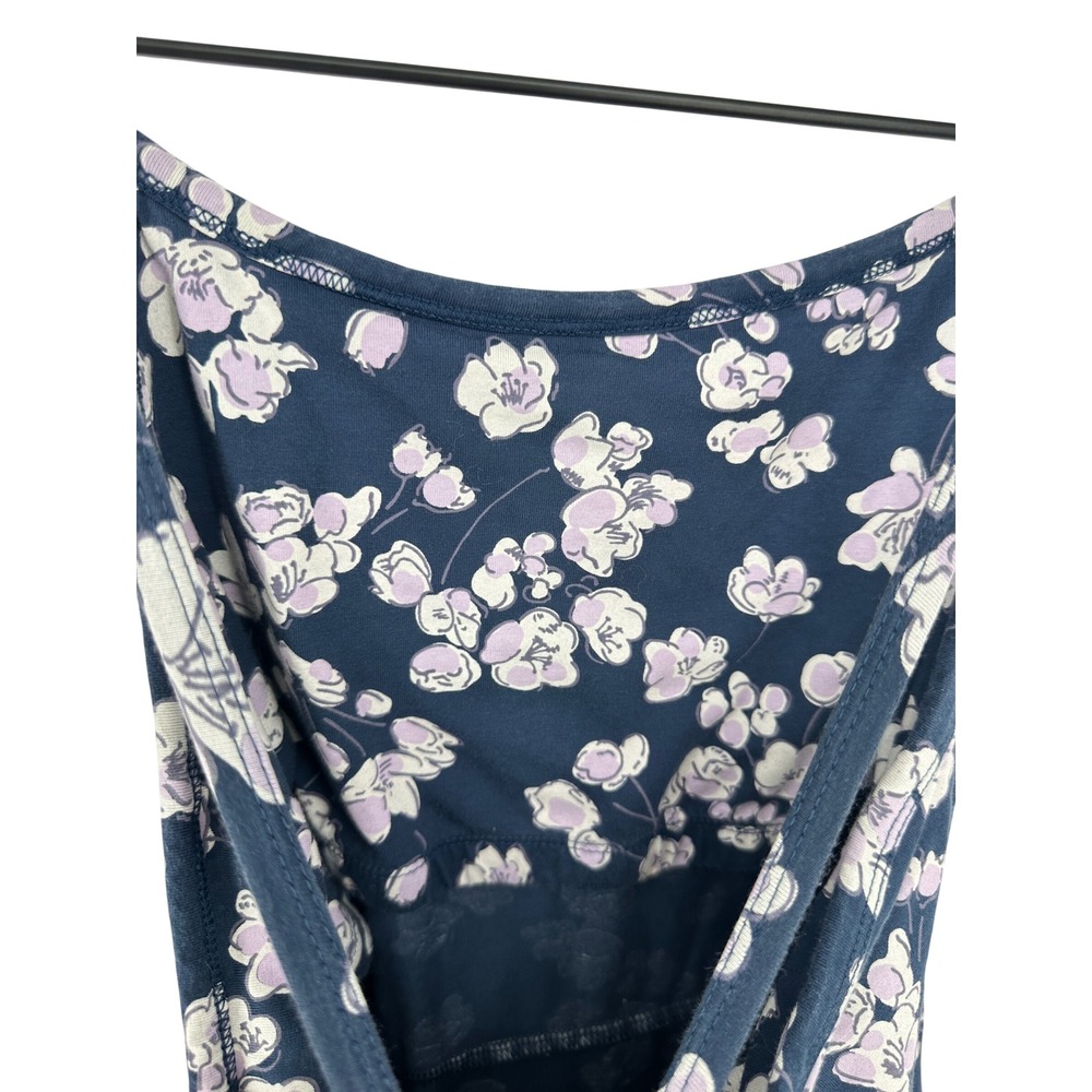 Pact Midi Dress Womens Medium Navy Blue Floral Organic Cotton Pockets Summer - Picture 4 of 10